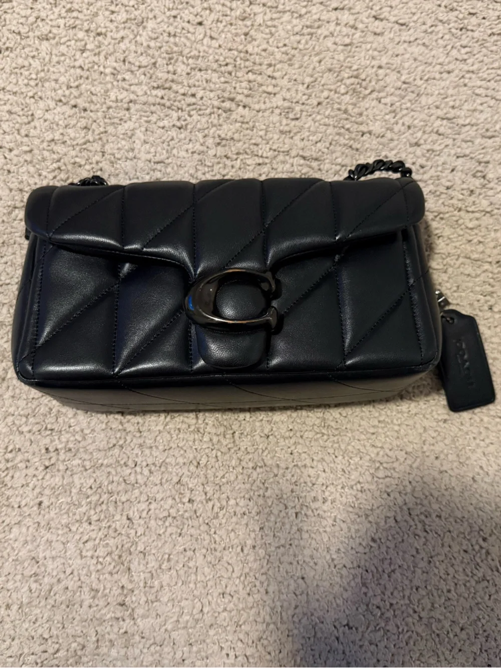 Coach Tabby 20 Quilted Leather Shoulder Bag – Black Hardware
